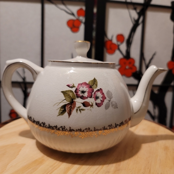 WOOD & SON ENGLAND ELGREAVE TEAPOT FINE PORCELAIN HAND CRAFTED - Picture 2 of 13